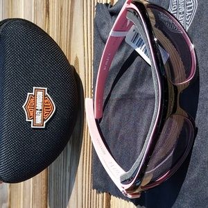 HARLEY-DAVIDSON WILEY -X HD CURO5 BLACK AND COTTON CANDY FRAME TRANS LENSE